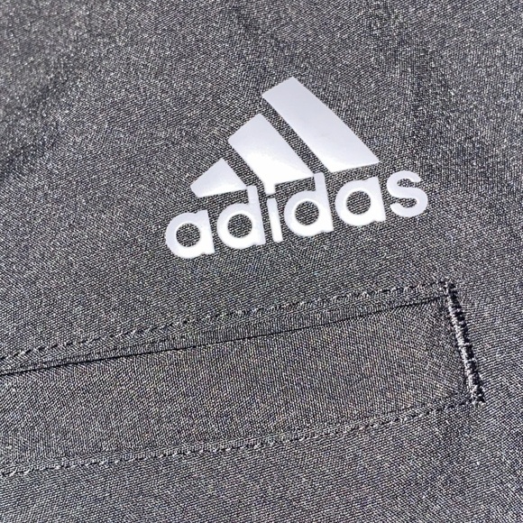 Adidas MENS SIZE 34 Black Flat Front Shorts Classic Style POCKETS CLEAN - Picture 9 of 9